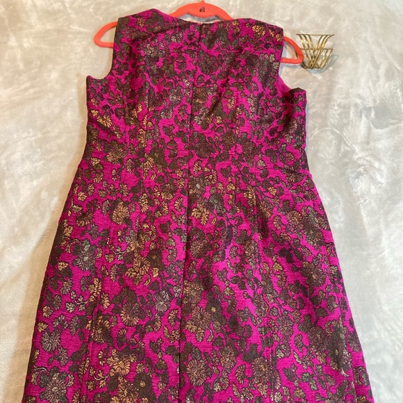Nanette Lepore Pink and Gold Brocade Dress 10P - Picture 6 of 11